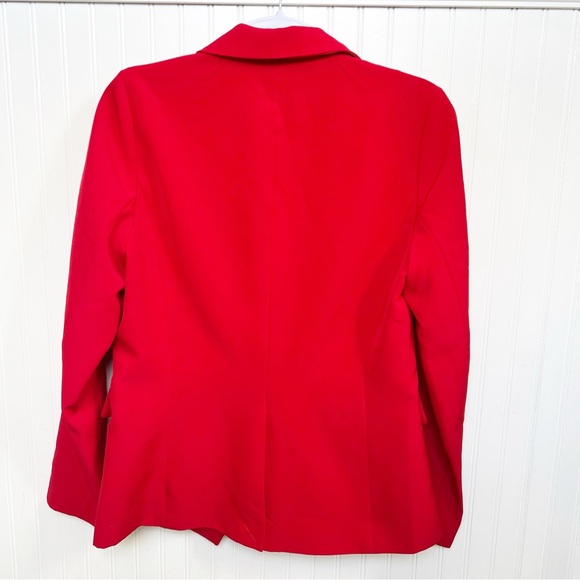 Sincerely Jules True Red Double Breasted Military Look Blazer Jacket Size Large - Picture 2 of 5